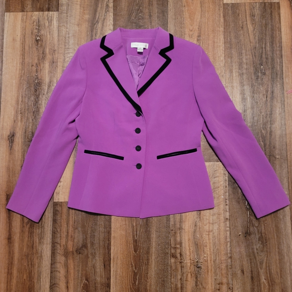 VINTAGE CASUAL CORNER Purple Blazer Size 8